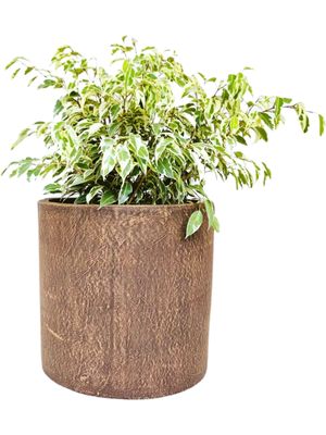 Cylinder Pot Large Mecca Brown - H350mm x W370mm - 12kg