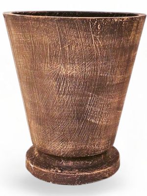 Edden Pot Large Mecca Brown Finish - H480mm x W420mm - 15kg