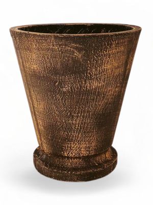 Edden Pot Medium Mecca Brown Finish - H360mm x W320mm - 9kg