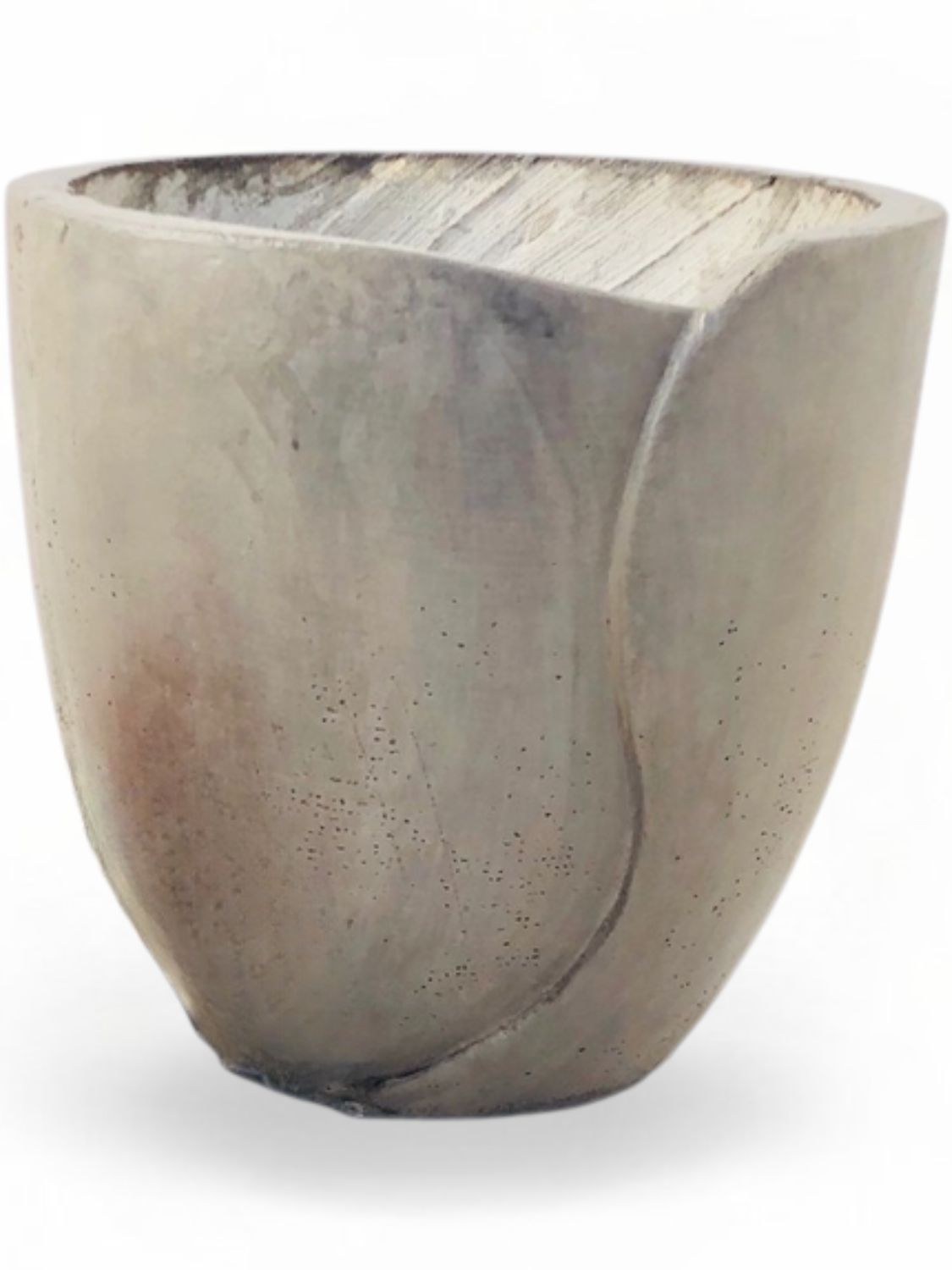 Leaf Pot Large Weathered Grey Finish - H360mm x W360mm - 12kg