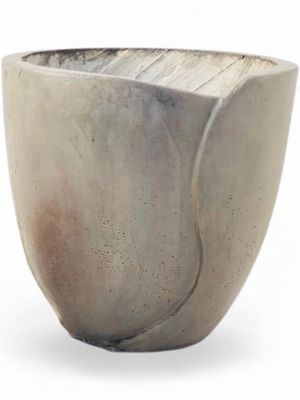 Leaf Pot Large Weathered Grey Finish - H360mm x W360mm - 12kg