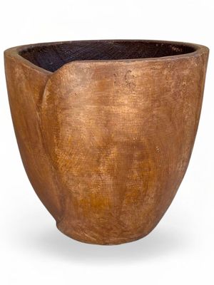 Leaf Pot Large Brown Clay Finish - H360mm x W360mm - 12kg