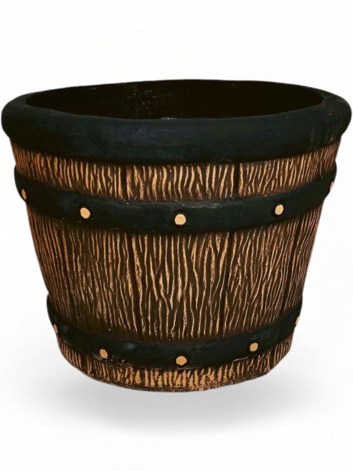 Round Sleeper Pot Large Mecca Brown Finish - H503mm x W650mm - 47kg
