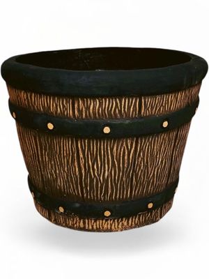 Round Sleeper Pot Large Mecca Brown Finish - H503mm x W650mm - 47kg