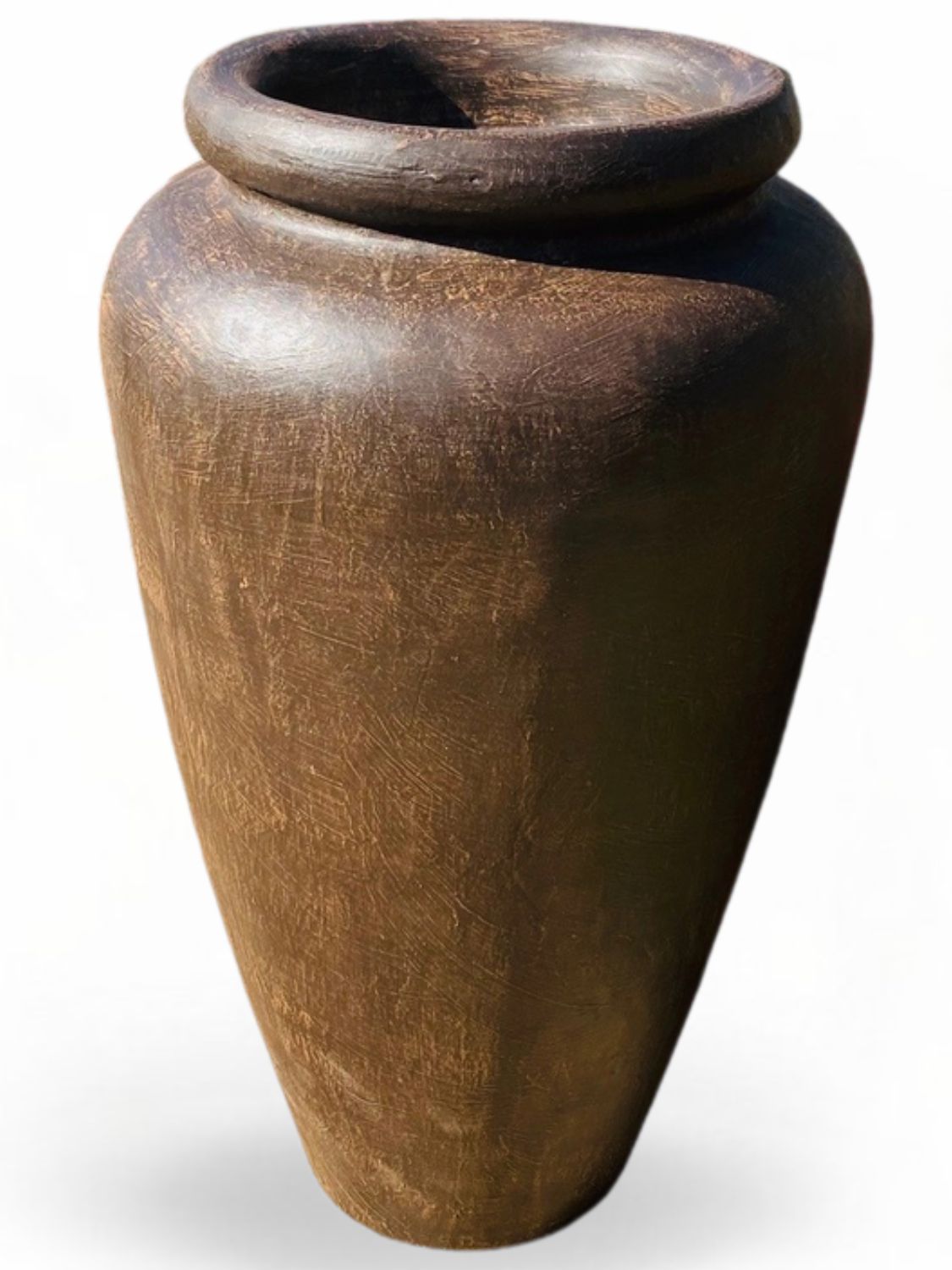 Ansie Vase Mecca Brown Finish - H980mm x W600mm - 45kg