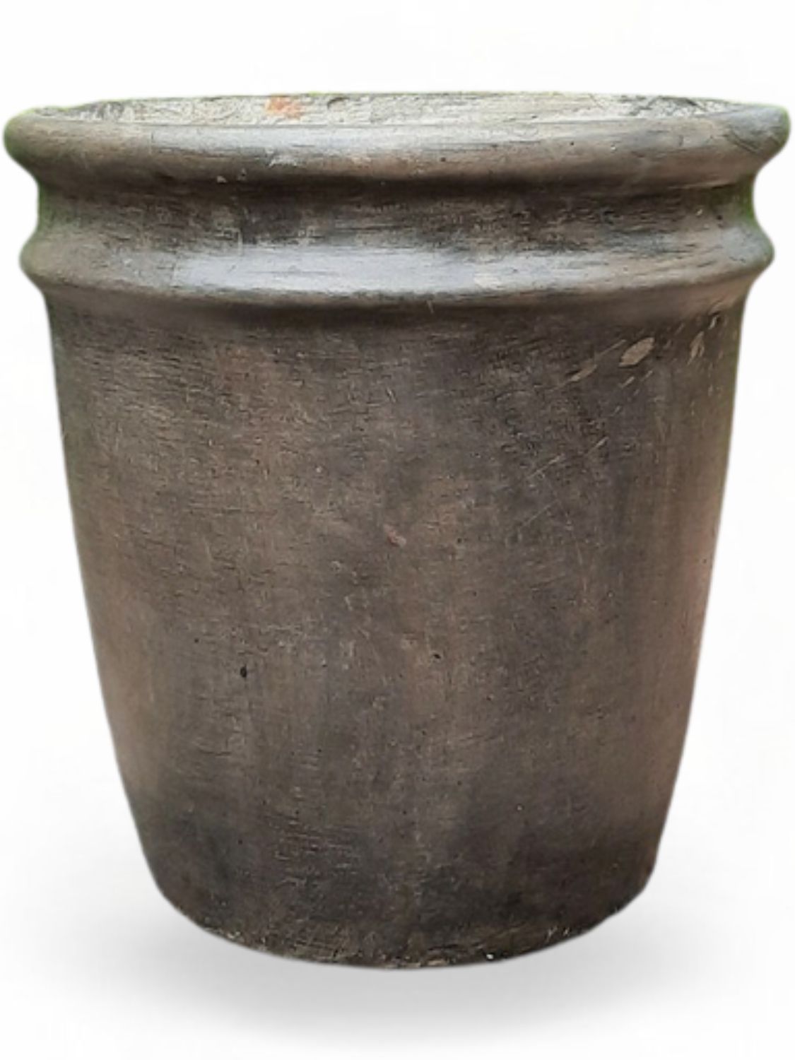 2 Ring Pot Extra Large Weathered Grey Finish - H600mm x W590mm - 33kg