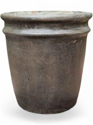 2 Ring Pot Extra Large Weathered Grey Finish - H600mm x W590mm - 33kg