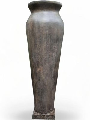 Nadia Vase Extra Large Weathered Grey Finish - Cement Base - H1900mm x W400mm - 70kg
