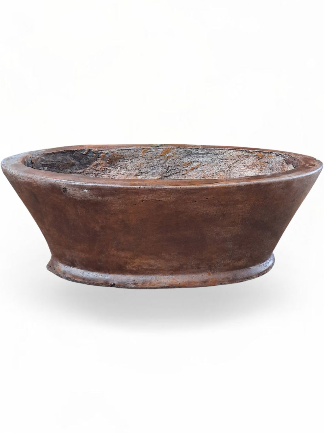 Oval Flower Box Honey Clay Finish - H220mm x W300mm x L585mm