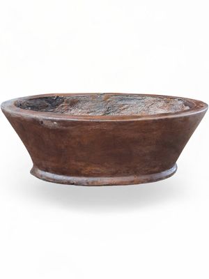 Oval Flower Box Honey Clay Finish - H220mm x W300mm x L585mm