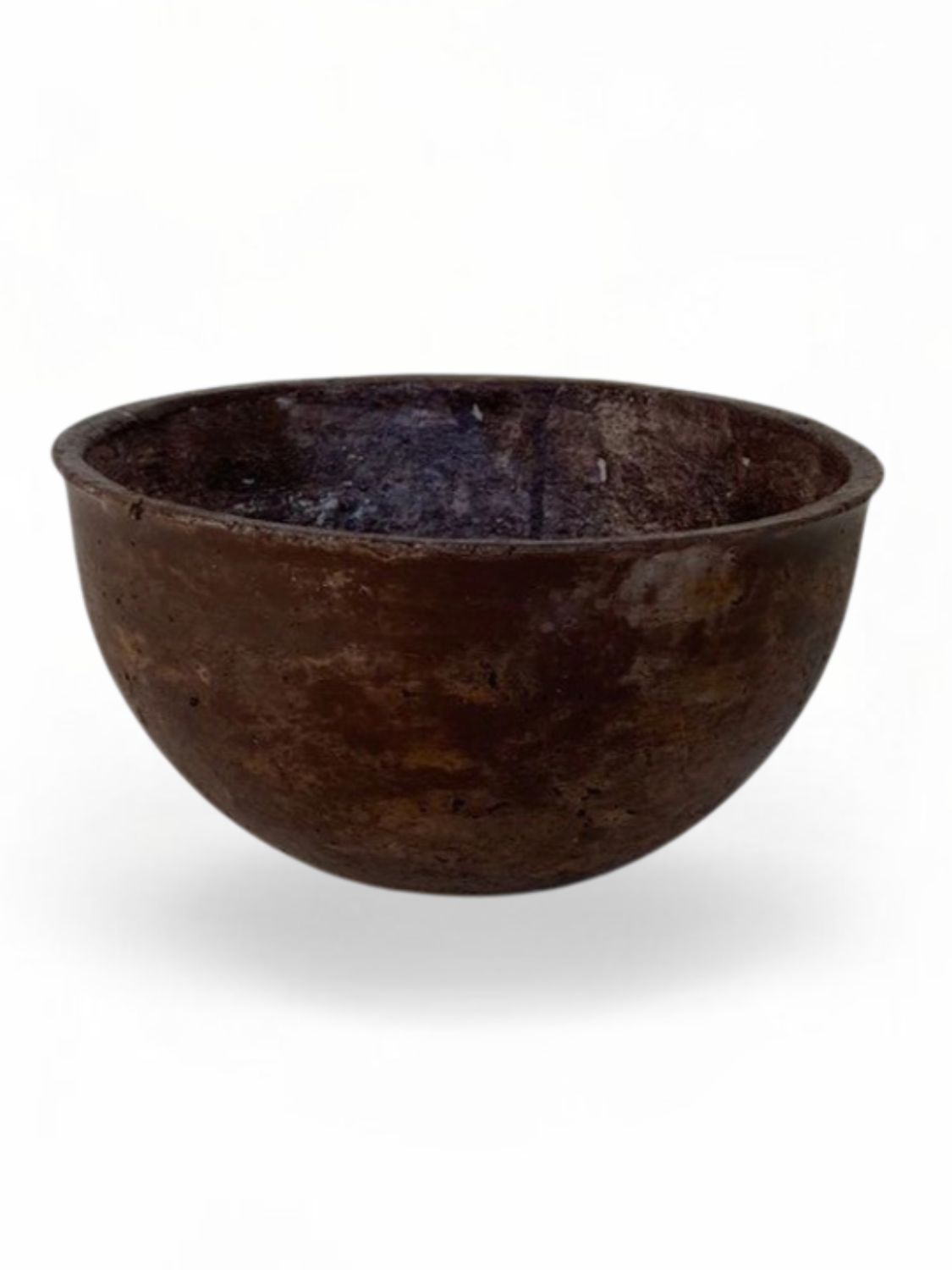 Peace Bowl 1 Small Brown Clay Finish - H110mm x W220mm - 2kg