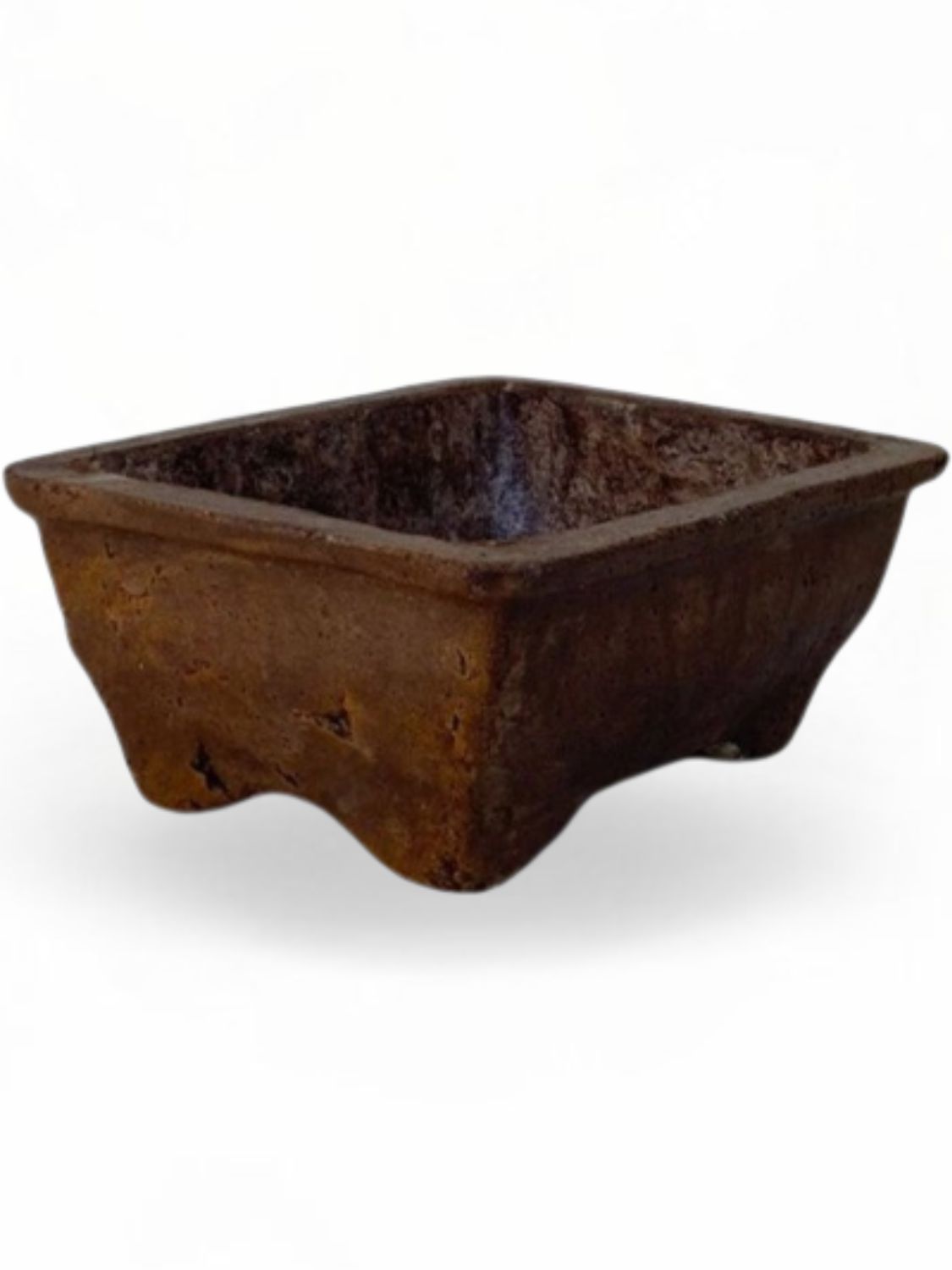 Acacia Bonsai Rectangular Planter Brown Clay Finish - H110mm x W270mm - 3.5kg