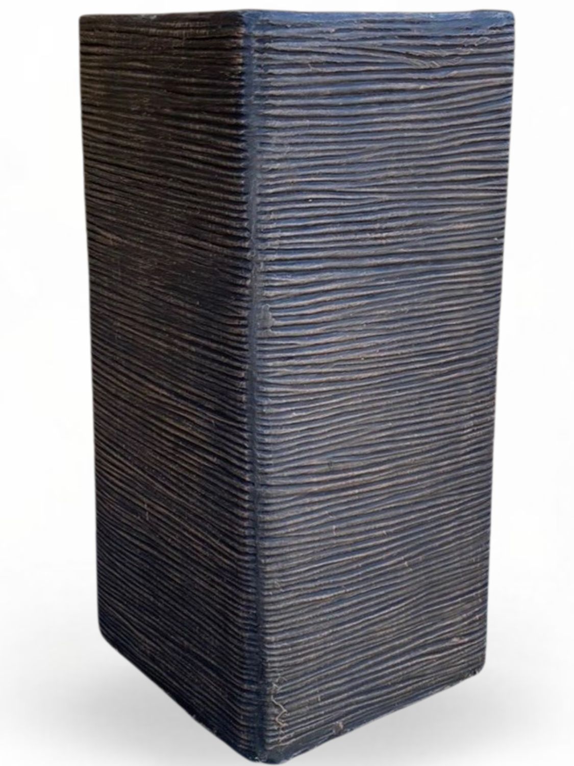 Braided Pillar Pot Large Mecca Brown Finish - H580mm x W260mm - 20kg