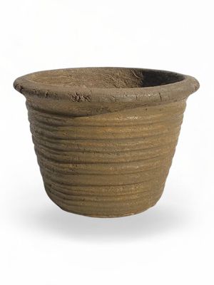Louvre Pot Small Rustic Antique Amber Finish - H220mm x W310mm- Mouth 230mm - 6kg