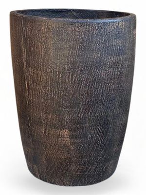 Maggie Round Pot Medium Mecca Brown Finish - H500mm - 19kg