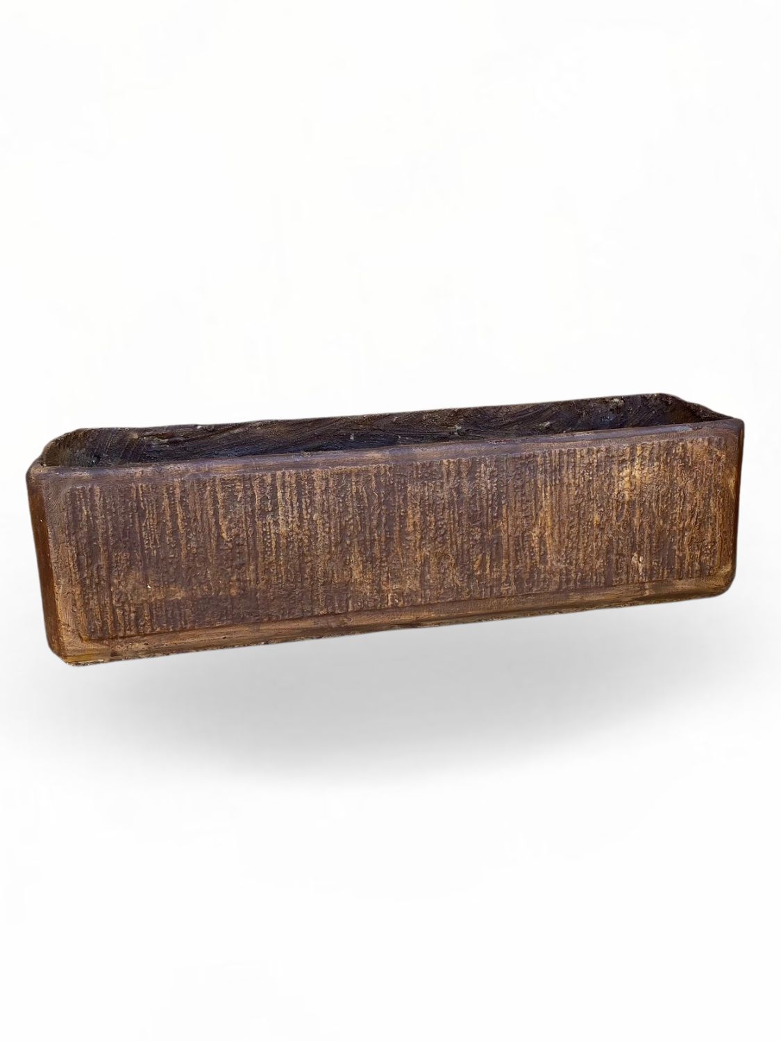 Flower Box Medium Brown Clay Finish - L750mm x W200mm xH210mm - 12kg