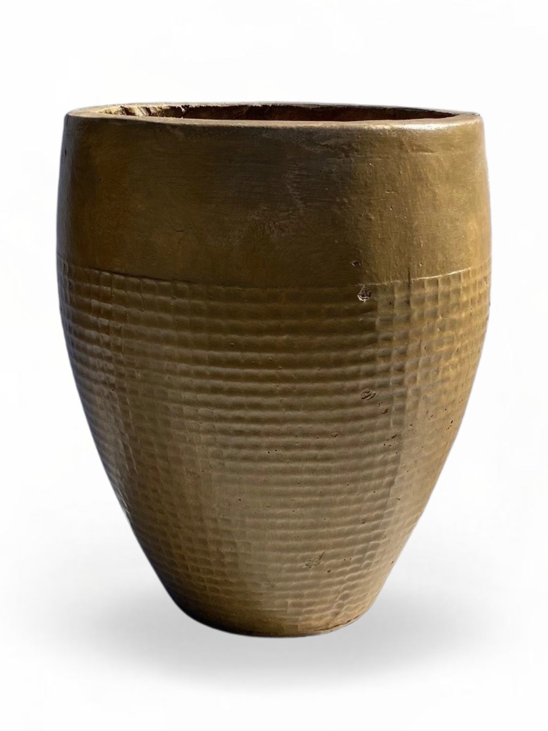 Anja Pot Small Antique Amber Finish - H370mm x W290mm - 8kg