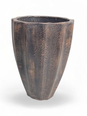 Jackie Pot Small Mecca Brown Finish - H400mm x W300mm - 7kg