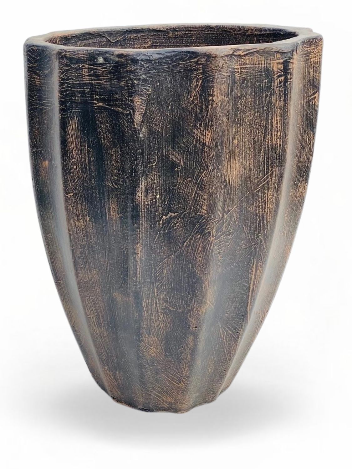 Jackie Pot Medium Mecca Brown Finish - H530mm x W400mm - 15kg