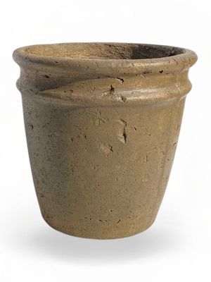 2 Ring Pot Medium Rustic Antique Amber Finish - H310mm x W300mm - 8kg