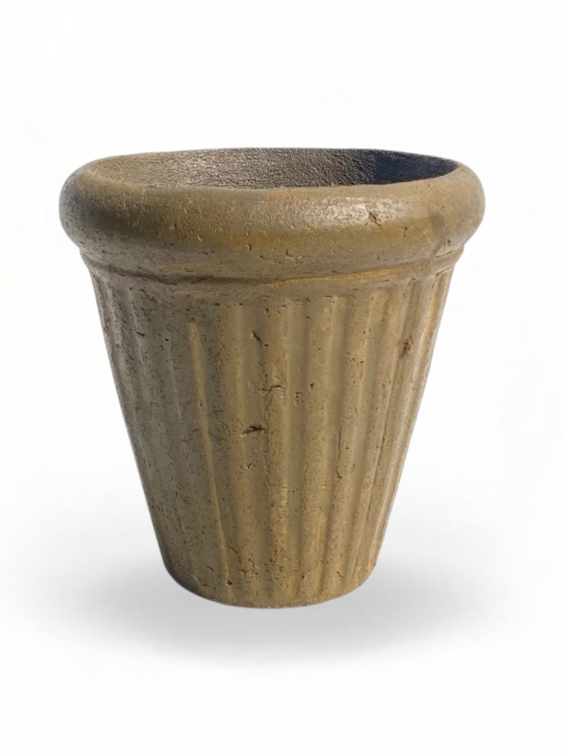 Wave Pot Small Rustic Antique Amber Finish - H250mm x W220mm - 5kg