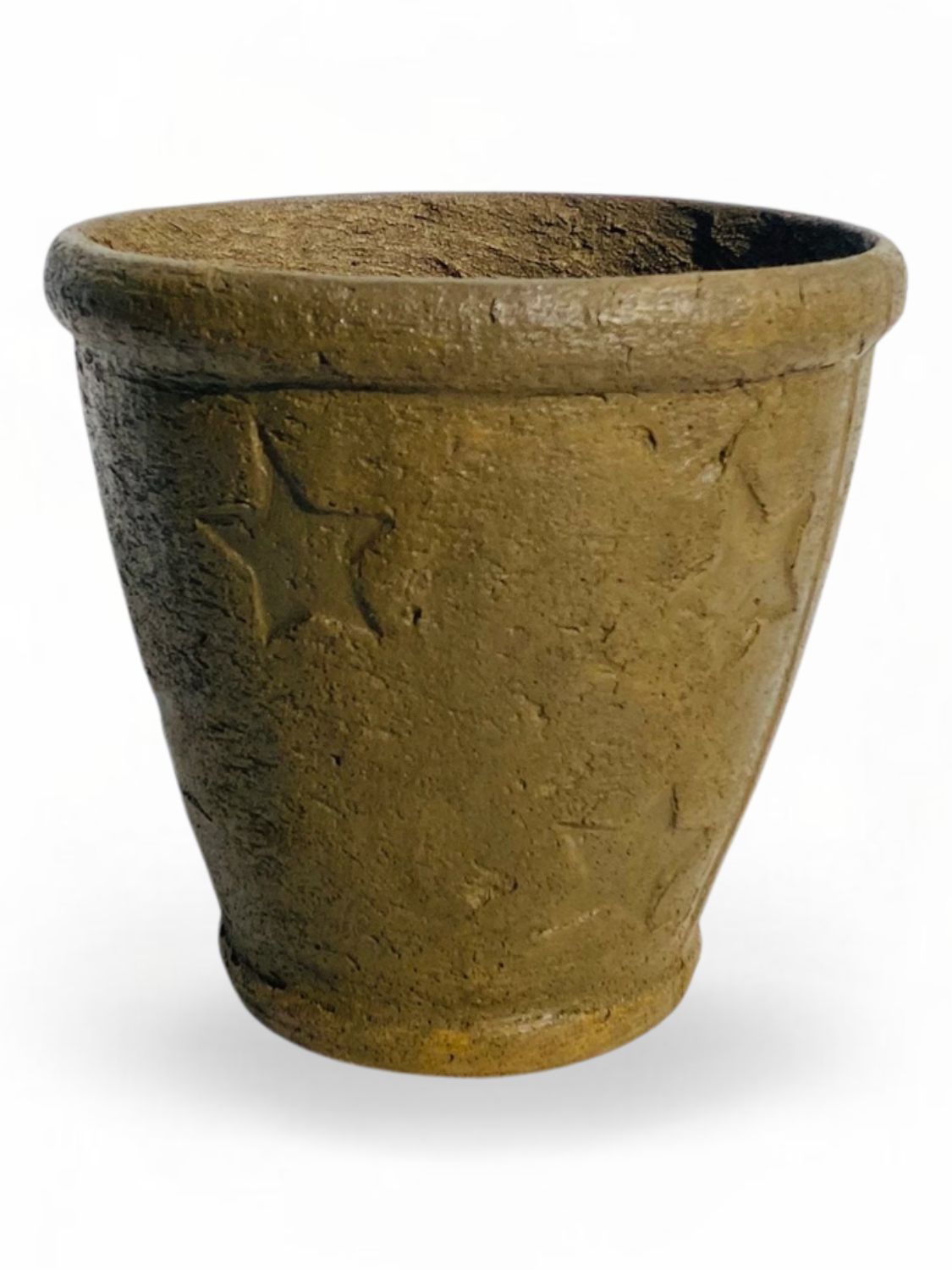 Star Pot Medium Rustic Antique Amber Finish - H300mm x W285mm - 6.6kg