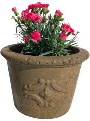 Adria Pot Small Antique Amber Finish - H220mm x W320mm - 5.8kg