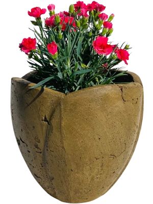Rose Planter Small Rustic Antique Amber Finish - H260mm - 7kg