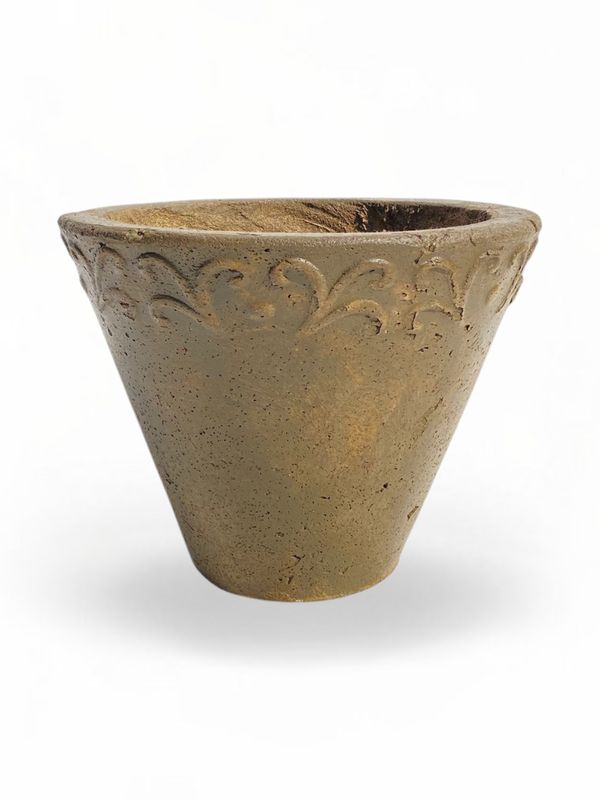 Floral Small Rustic Antique Amber Finish - H220mm - 6kg