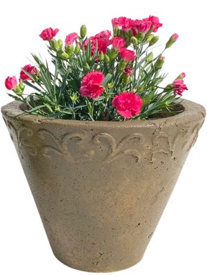 Floral Small Rustic Antique Amber Finish - H220mm - 6kg