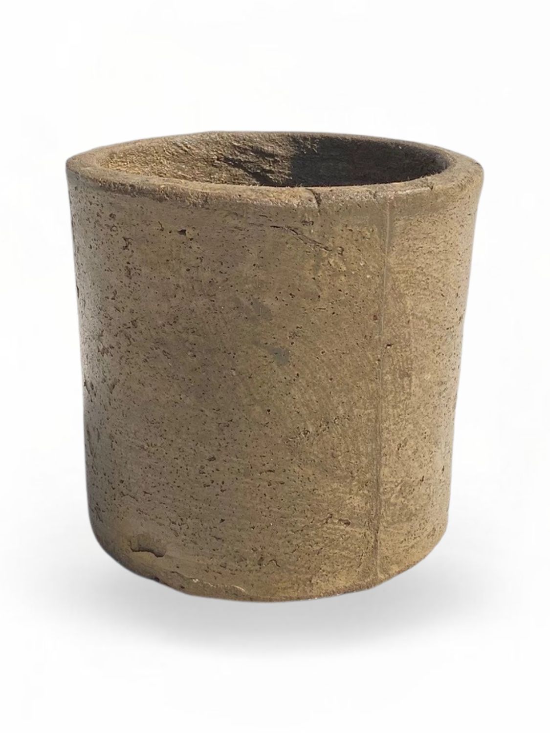 Cylinder Pot Small Rustic Antique Amber Finish - H200mm x W200mm - 3kg