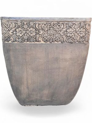 Aero Pot Large Weathered Grey Finish - H420mm - W400mm - L280mm 14kg