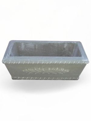 Fern Rectangular Pot Medium Whitewash Finish - Length 804mm - 28kg