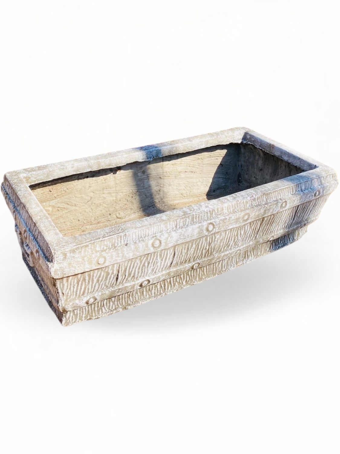 Rectangular Sleeper Medium Whitewash Finish - L1000mm x H350mm x W460mm - 55kg