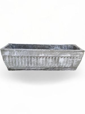 Window Pot Large Whitewash Finish - L650mm x W150mm - 13kg