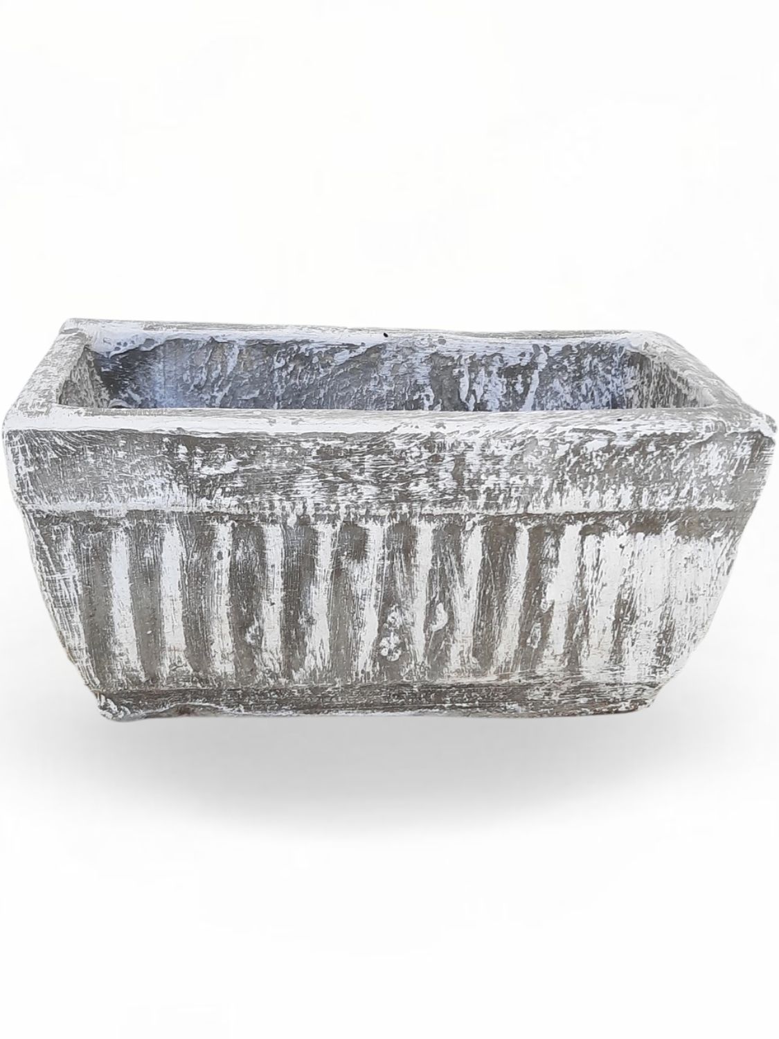 Window Pot Small Whitewash Finish - L240mm x W150mm - 4kg