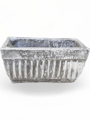 Window Pot Small Whitewash Finish - L240mm x W150mm - 4kg