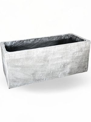 Ondela Rectangular Pot Medium Whitewash Finish - L1000mm x W420mm x D380mm - 70kg