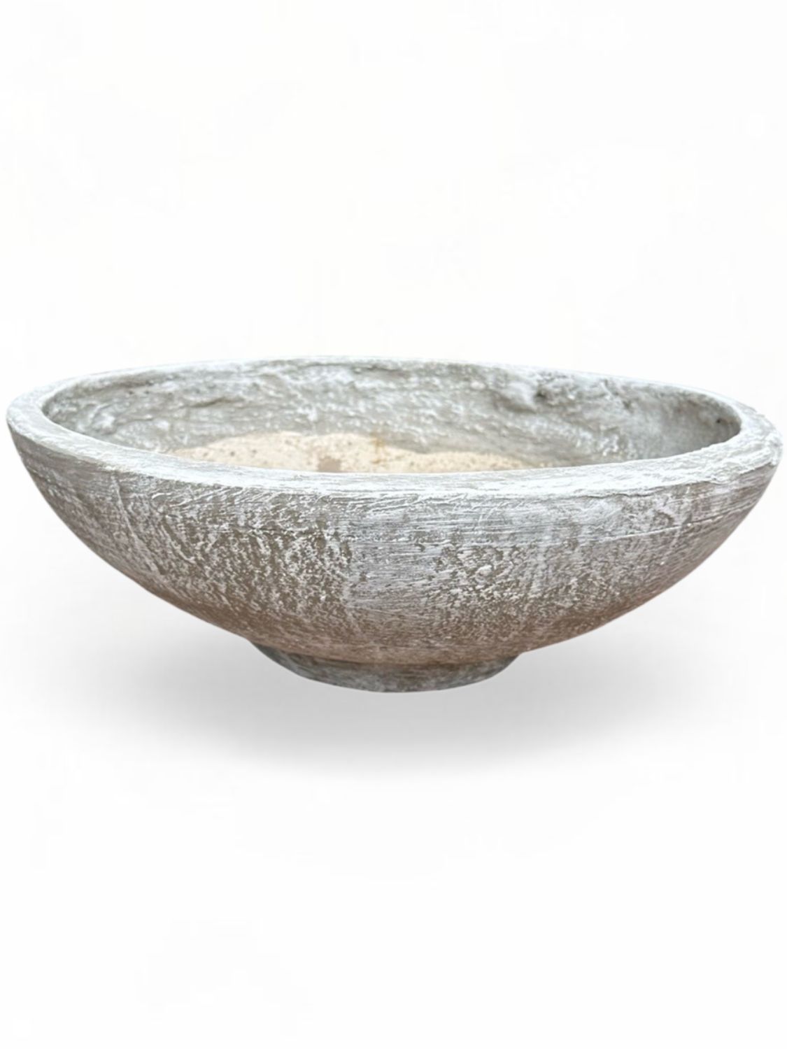 Pradia Cactus and Succulent Bowl Whitewash Finish - H220mm x W410mm - 8kg