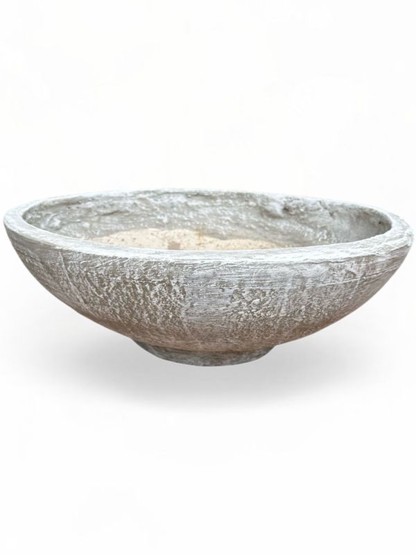 Pradia Cactus and Succulent Bowl Whitewash Finish - H220mm x W410mm - 8kg