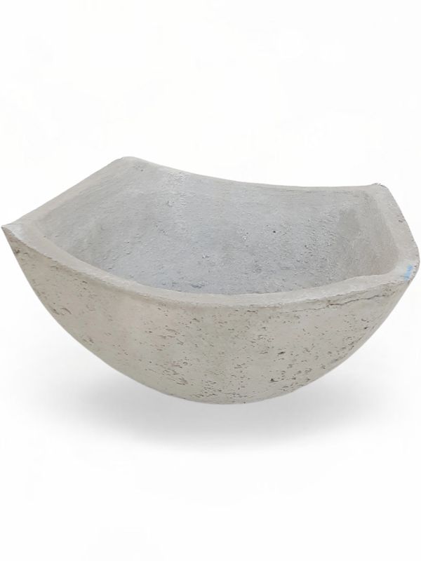 Ekono Lily Bowl Cement Finish - H100mm x W265mm