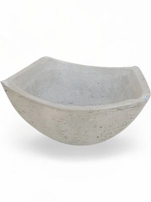 Ekono Lily Bowl Cement Finish - H100mm x W265mm