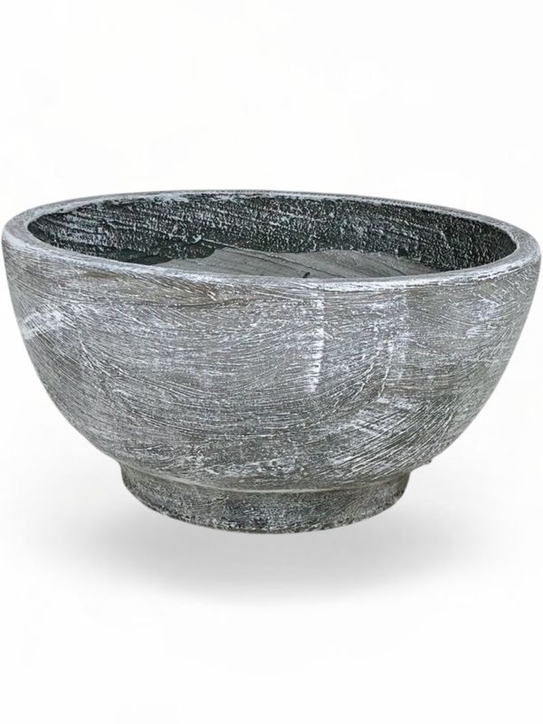 Rock Rose Cactus and Succulent Bowl Whitewash Finish - H200mm x W420mm - 8kg