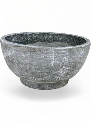 Rock Rose Cactus and Succulent Bowl Whitewash Finish - H200mm x W420mm - 8kg