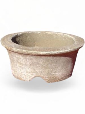Bonsai Planter Mini Round Whitewash Finish - L180mm x W180mm - 8kg