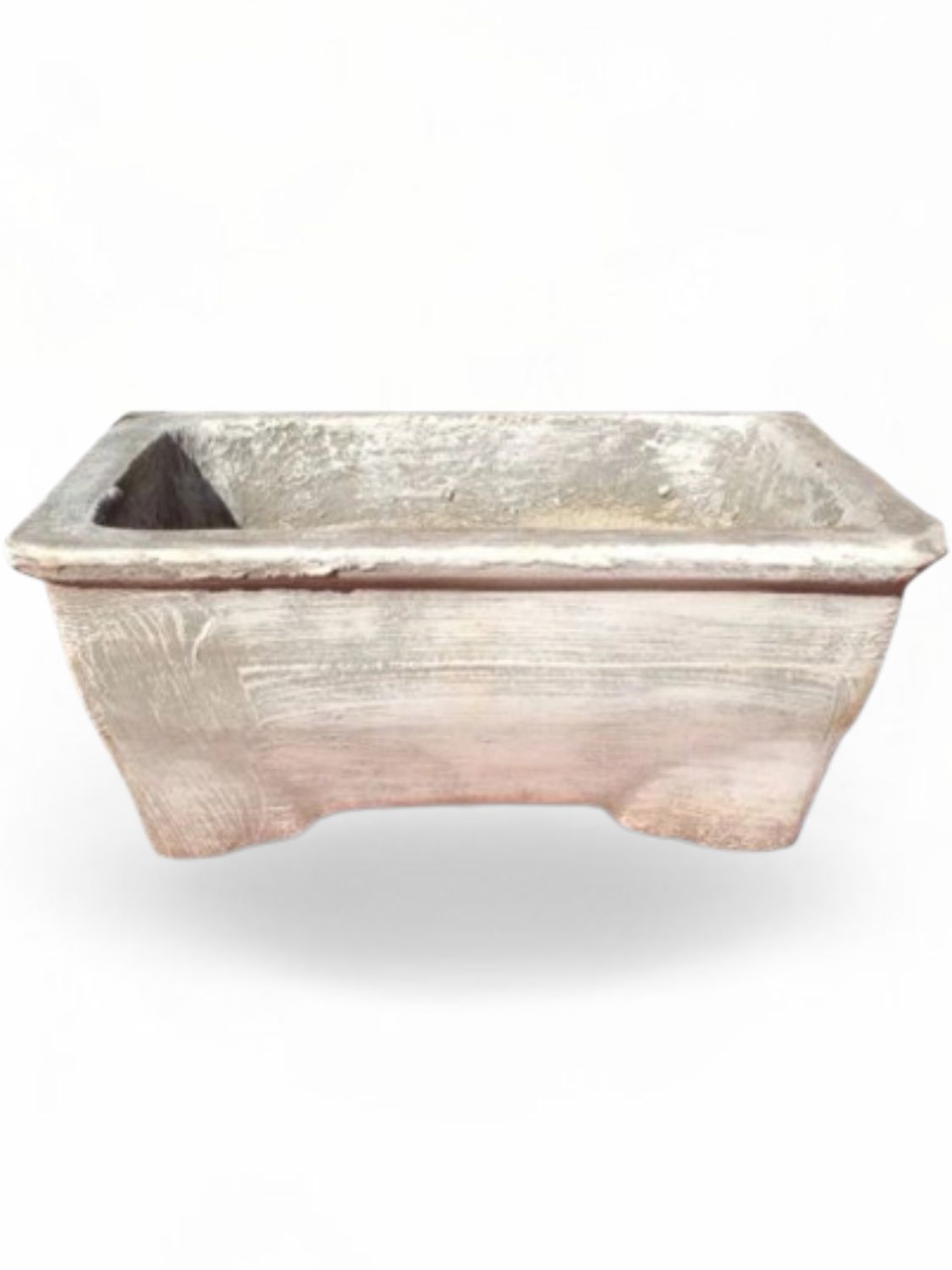 Bonsai Planter Mini Rectangular Whitewash Finish - L270mm x W210mm - 2kg