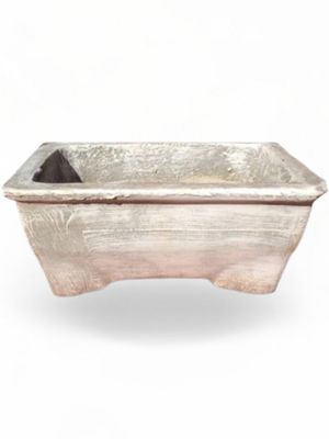 Bonsai Planter Mini Rectangular Whitewash Finish - L270mm x W210mm - 2kg