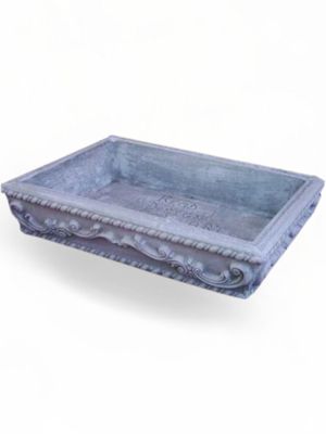 Bonsai Planter Whitewash Finish - L550mm x W400mm - 16kg