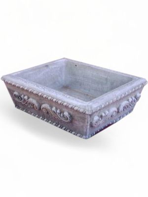 Bonsai Planter Deep Whitewash Finish - L435mm x W365mm - 14kg