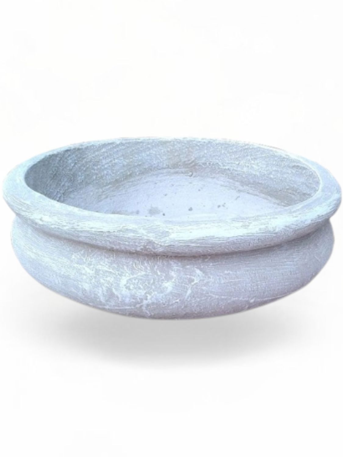 Bonsai Planter Round White Wash Finish - L300mm x W300mm - 7kg